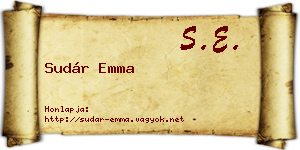Sudár Emma névjegykártya