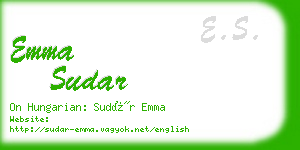 emma sudar business card